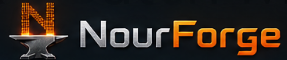 NourForge wordmark and anvil logo